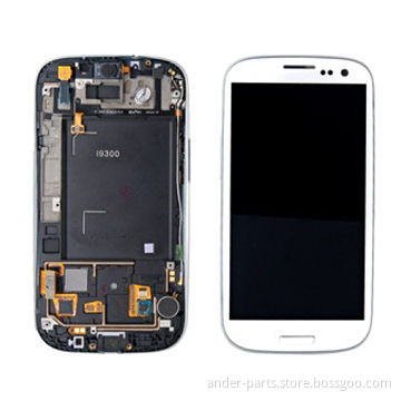 New Mobile Phone Replacement LCDs for Samsung Galaxy S3 i9300 with Frame